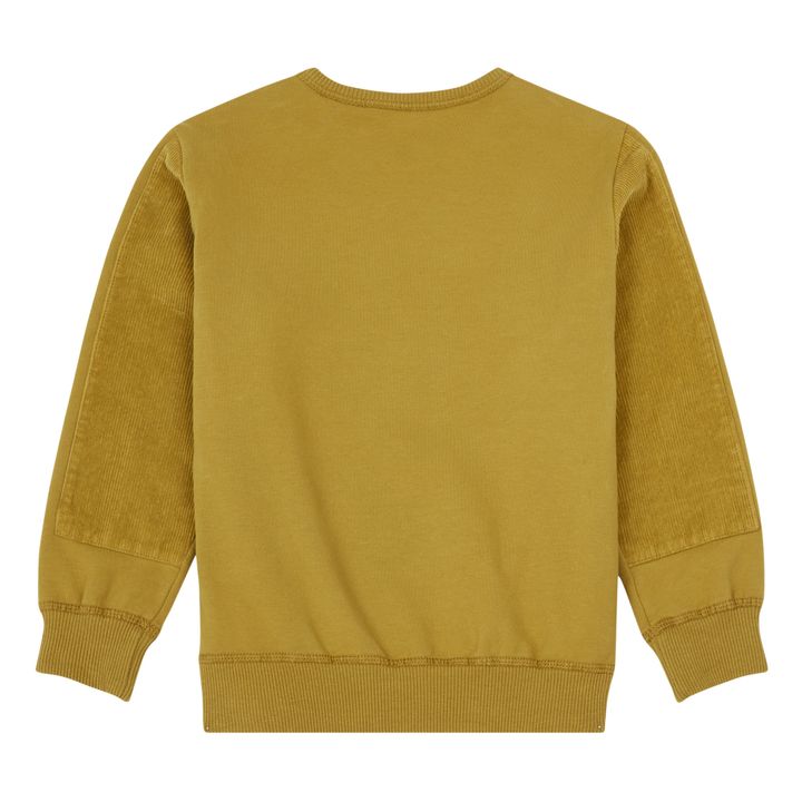 Corduroy Detail Sweatshirt | Mustard- Product image n°2