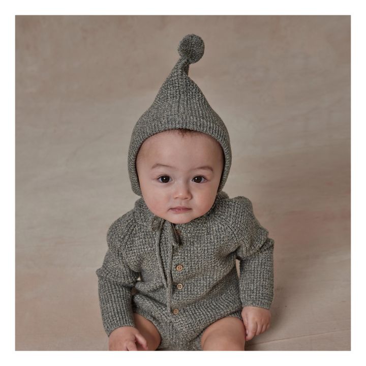 Tassel Hooded Cardigan | Grau- Produktbild Nr. 1
