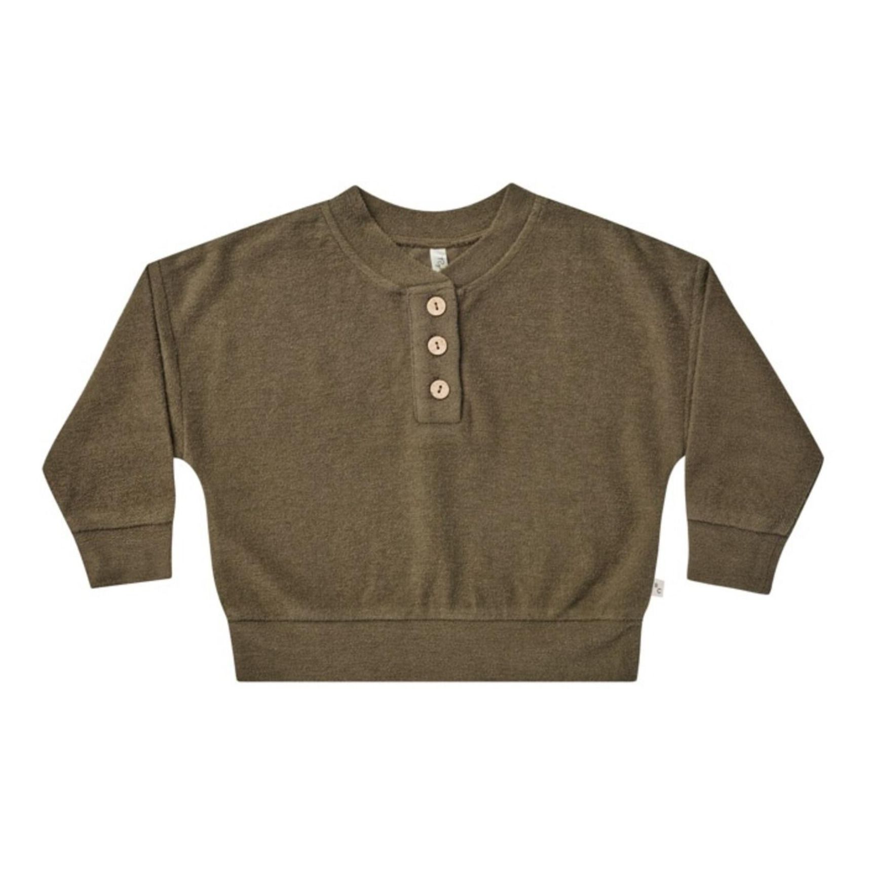Henley Sweatshirt | Khaki- Produktbild Nr. 0