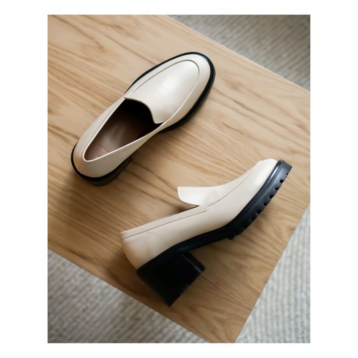 Saga Heel Loafers | Cream- Product image n°1