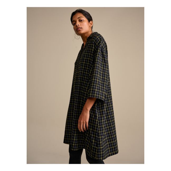 Atelier Checked Woollen Dress - Women’s Collection - Negro