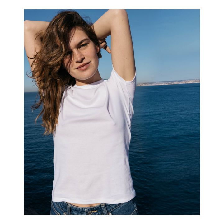 T-shirt Col Rond Coton Bio - Collection Femme  | Blanc- Image produit n°1