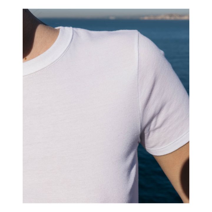 T-shirt Col Rond Coton Bio - Collection Femme  | Blanc- Image produit n°3