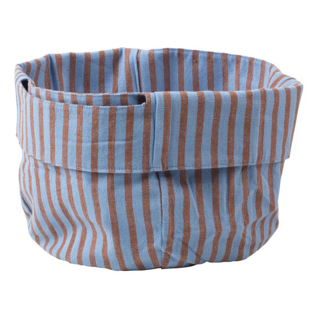 Strips Cotton Bread Basket | Blue