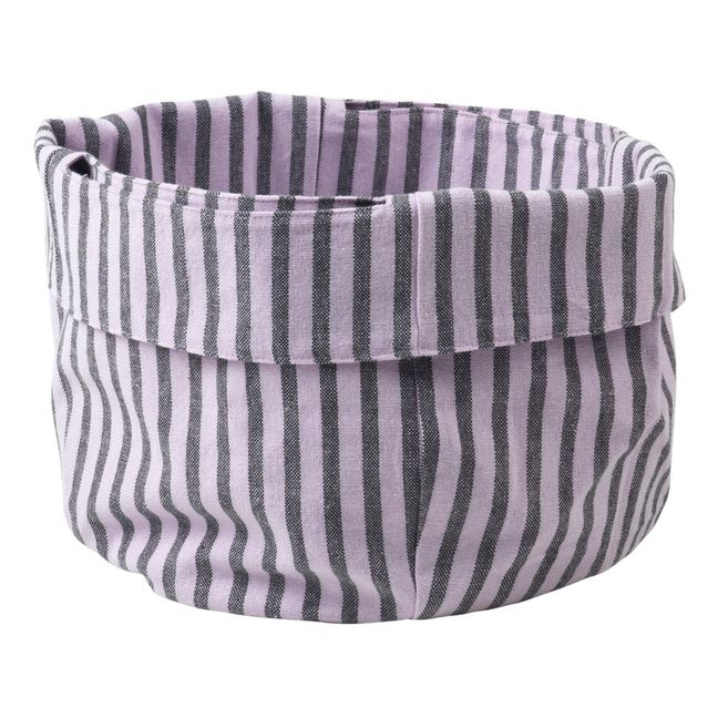 Strips Cotton Bread Basket | Lilac