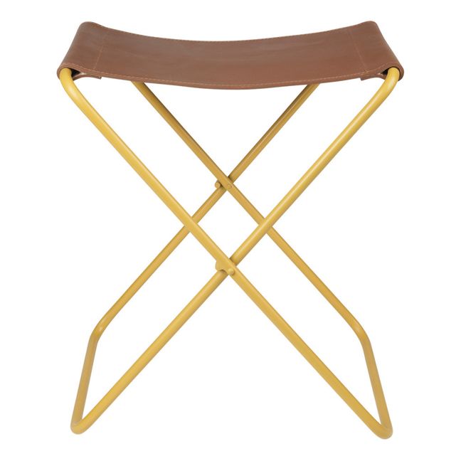 Nola Leather Folding Chair | Mustard