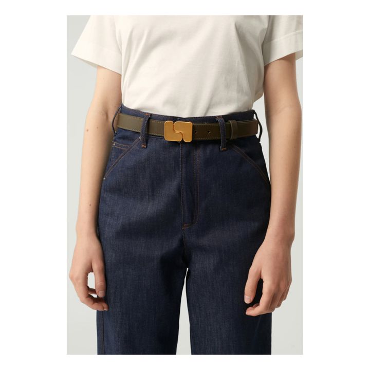 Ninon Leather Belt | Khaki- Product image n°1