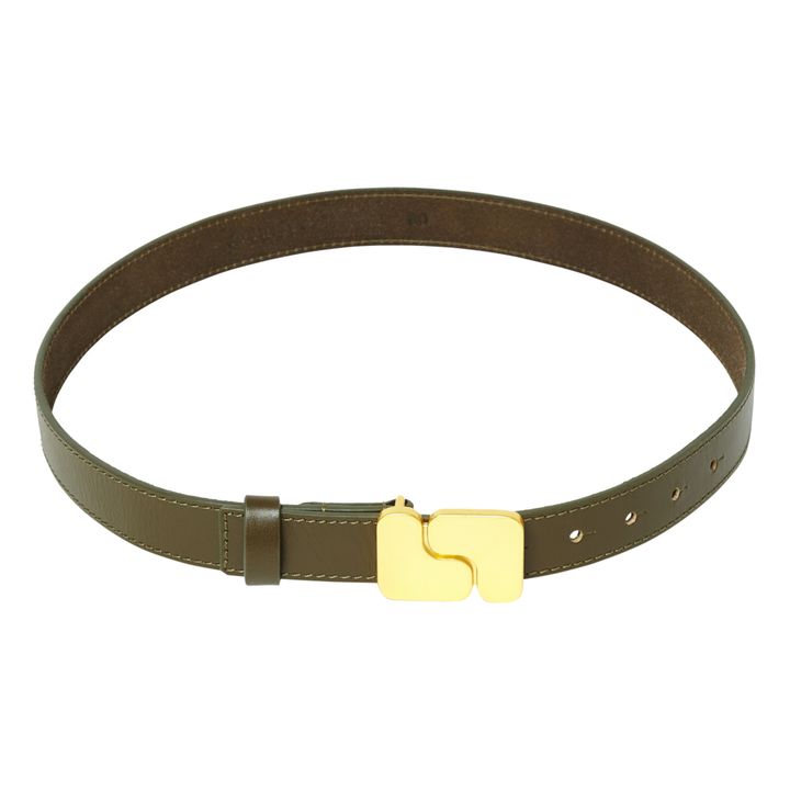 Ninon Leather Belt | Khaki- Product image n°0