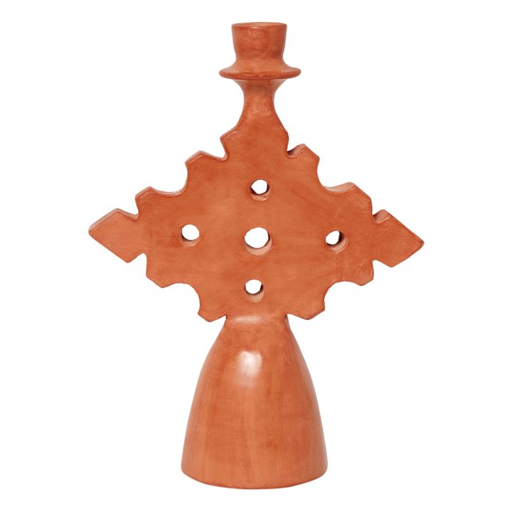 Tadelakt Triangle Candle Holder | Terracotta- Immagine del prodotto n°2