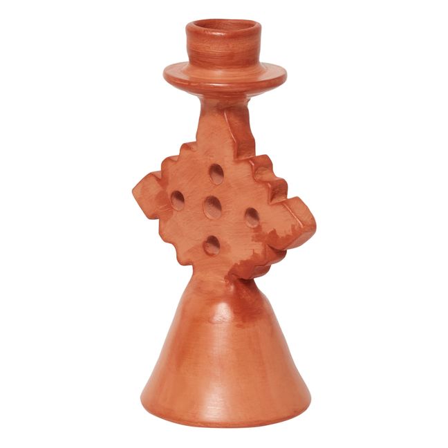 Bougeoir Tadelakt Triangle | Terracotta