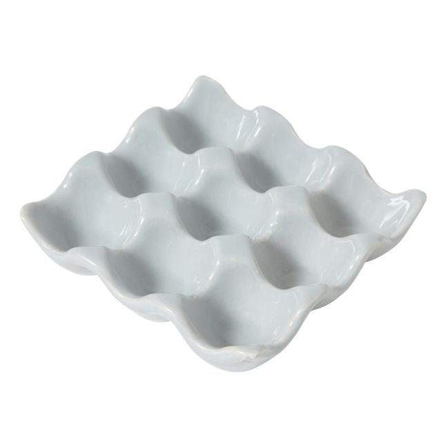 Ceramic Egg Storage Dish Gris Claro