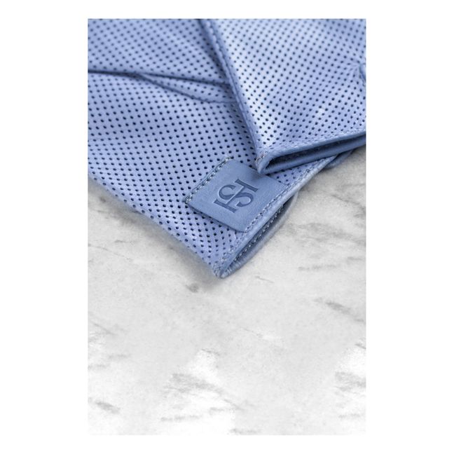 Guanti in pelle traforata Statement | Blu