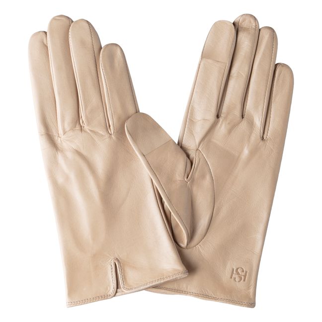 Guanti in pelle Essenziali | Beige