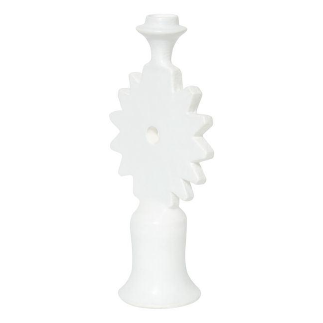 Bougeoir Tadelakt Soleil | Blanc