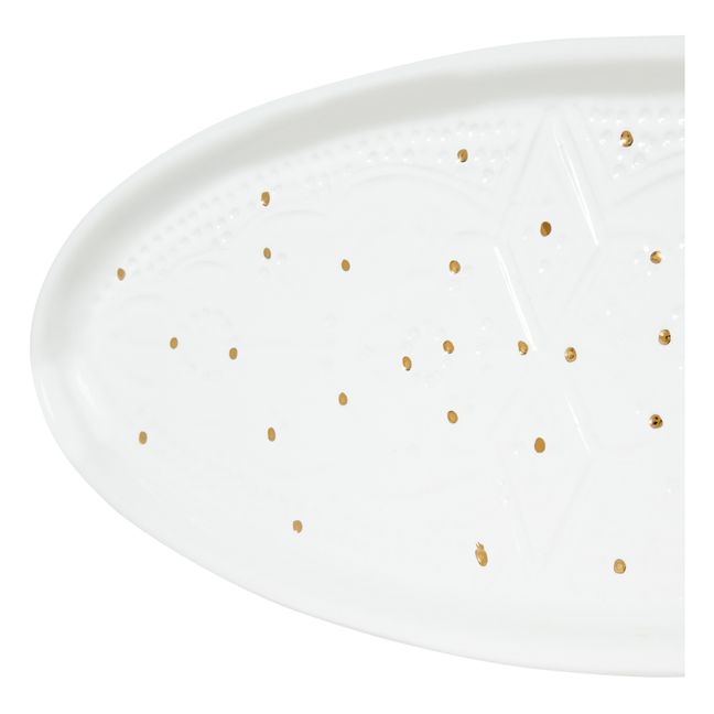 Plat de présentation ovale | Blanc