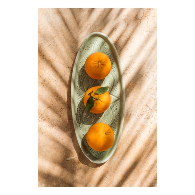 Oval Serving Dish | Almond green