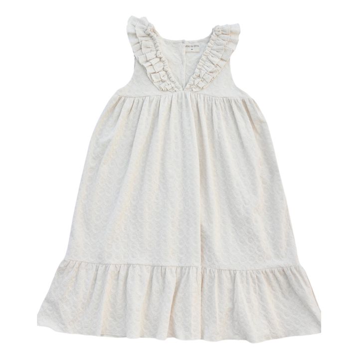 Aura Textured Cotton Dress | Crudo- Imagen del producto n°0