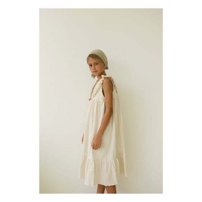 Vestido Aura de algodón texturizado | Crudo