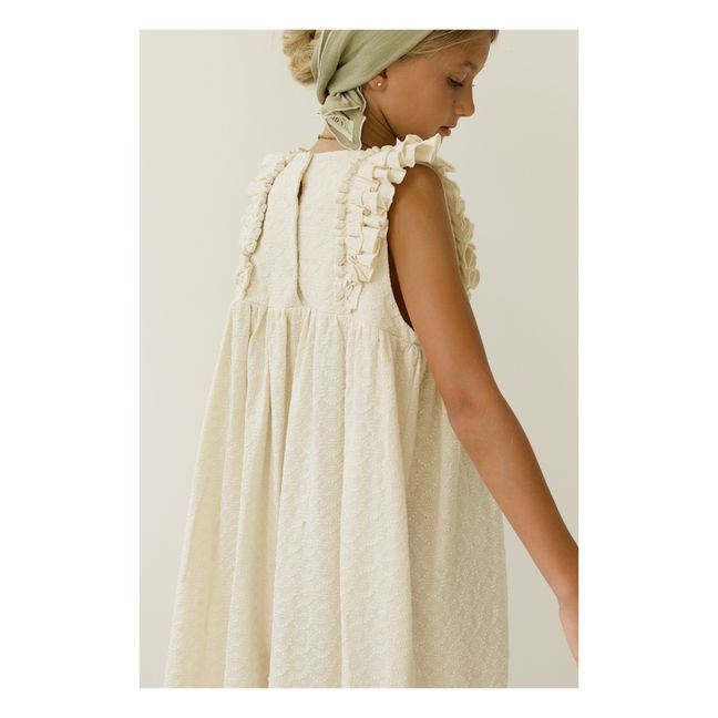 Kleid aus strukturierter Baumwolle Aura | Seidenfarben