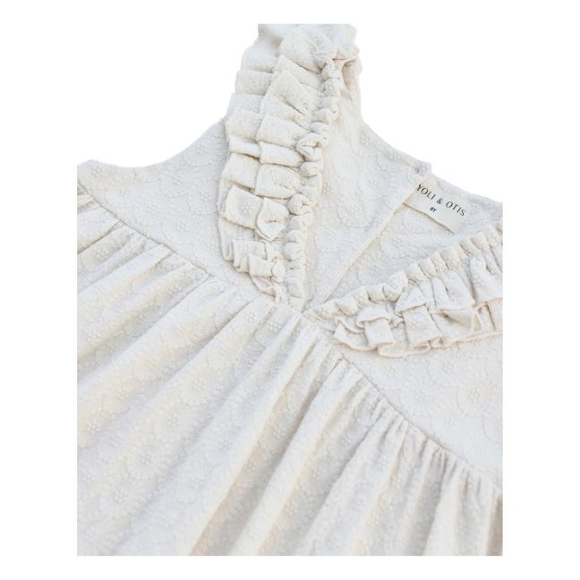 Vestido Aura de algodón texturizado | Crudo