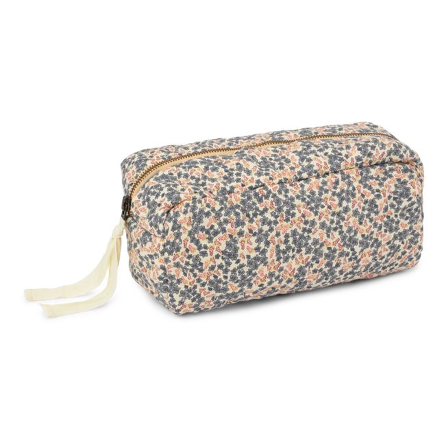 Blue Field Organic Cotton Quilted Toiletry Bag | Rosso
