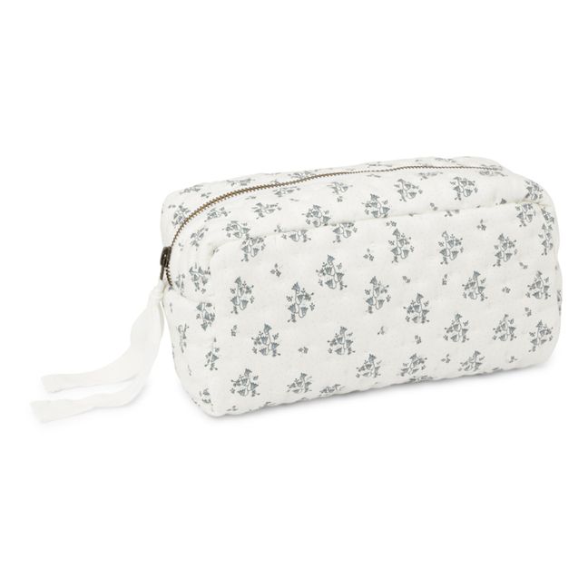 Bluebell Organic Cotton Quilted Toiletry Bag Blau