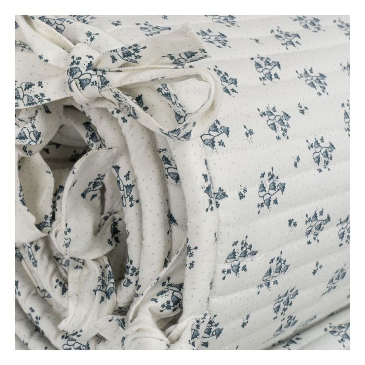 Tour de lit en coton bio Clochette bleu | Bleu- Image produit n°1