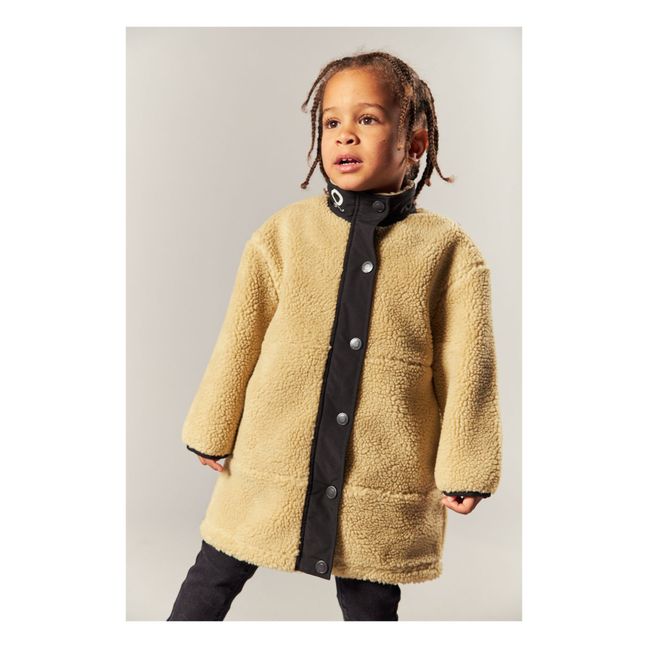 Herringbone Faux Fur Collar Woollen 