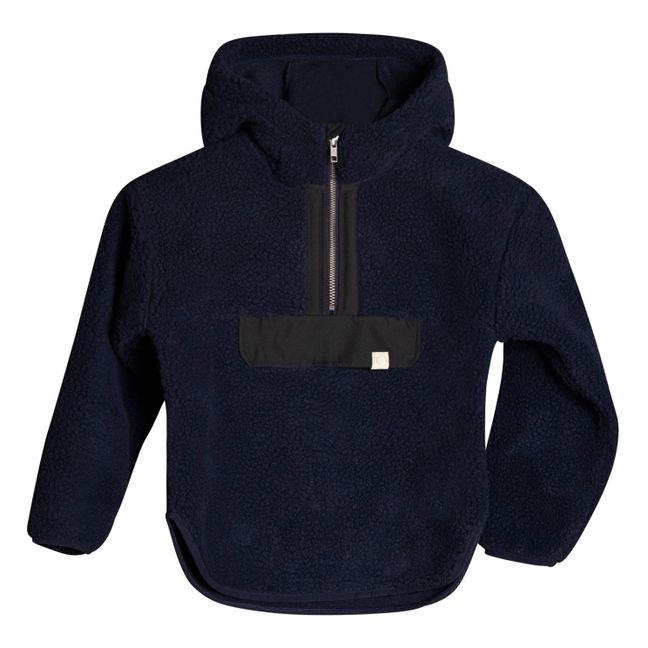 Buffalo Recycled Polyester Faux Fur Sweatshirt | Blu marino