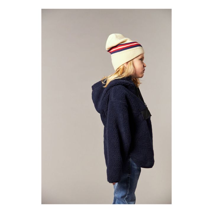 Buffalo Recycled Polyester Faux Fur Sweatshirt | Navy blue- Product image n°2