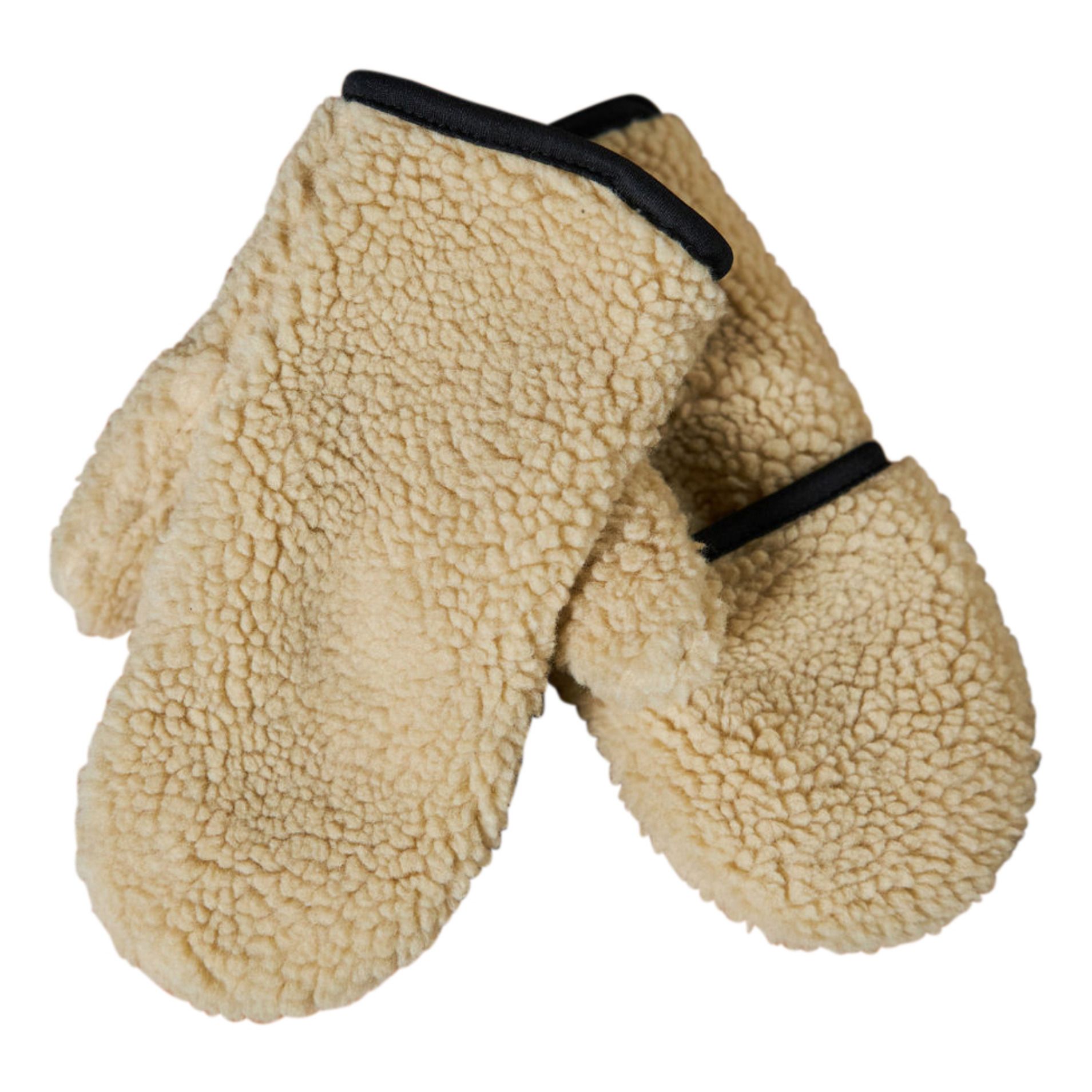 Buffalo Recycled Polyester Faux Fur Mittens | Beige- Produktbild Nr. 0