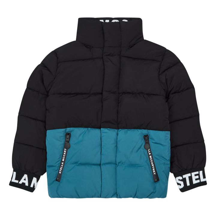 Recycled Polyester Two-Tone Puffer Jacket | Negro- Imagen del producto n°0
