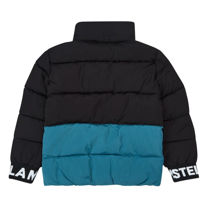 Recycled Polyester Two-Tone Puffer Jacket | Black- Product image n°2