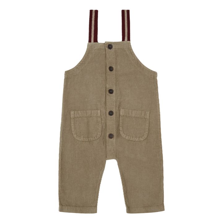 Corduroy Overalls | Taupe brown- Product image n°0