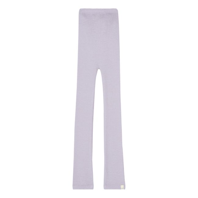 Leggings, in merino, a coste, modelo: Arona | Malva