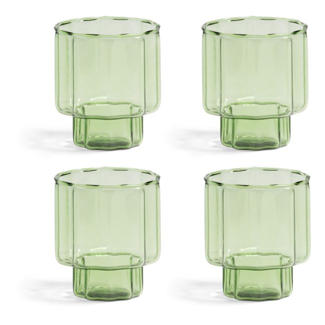 Gläser Bloom - 4er-Set | Grün