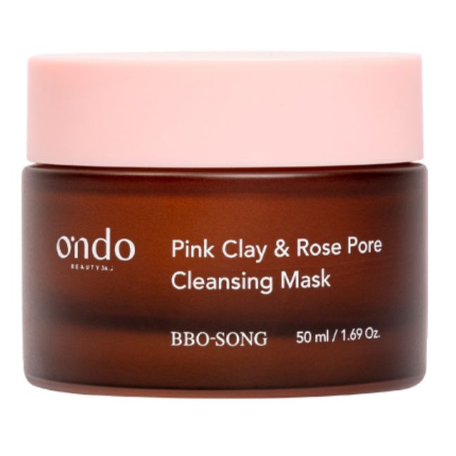 Maschera detergente purificante all'argilla rosa e rosa - 50 ml