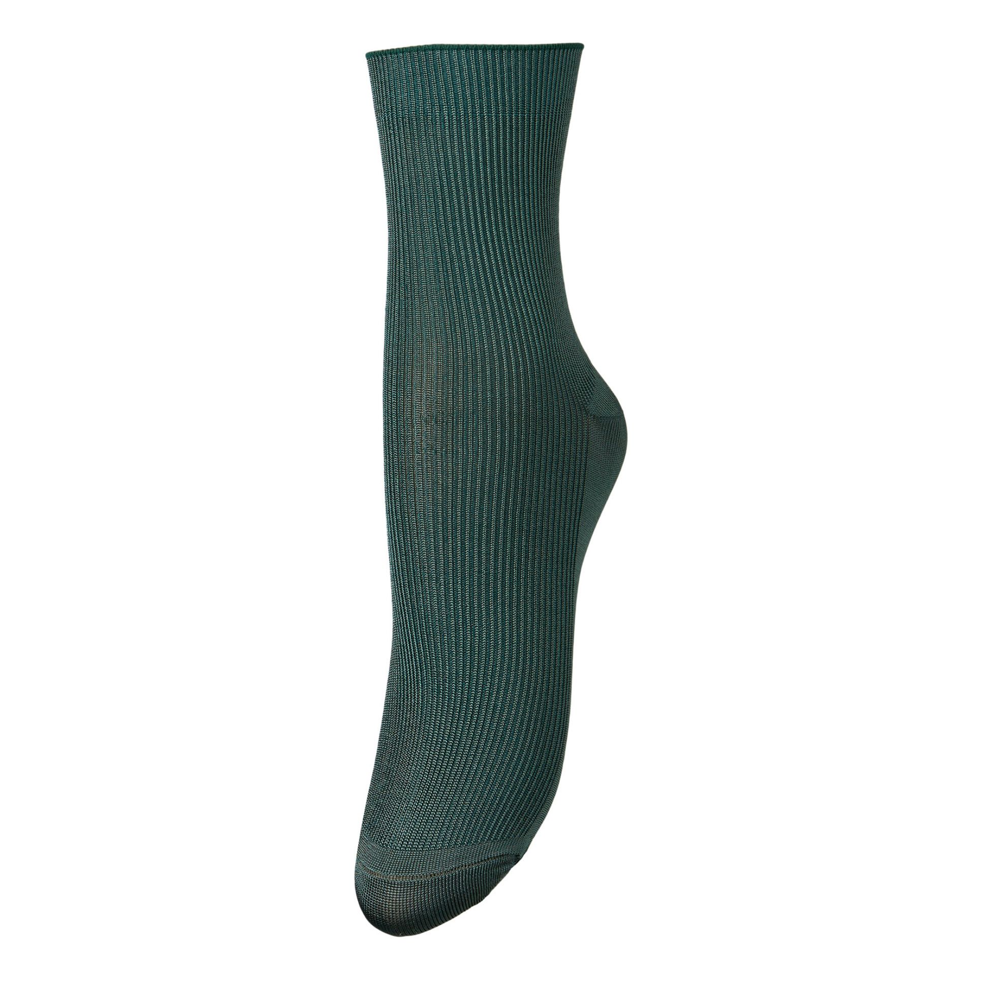 Alma Solid Socks | Green- Product image n°0
