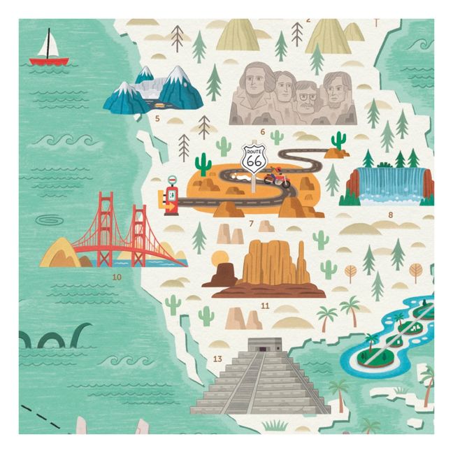 Poster sticker Tour du monde