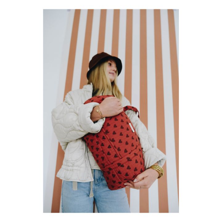 Heart Print Overnight Bag | Red- Product image n°3