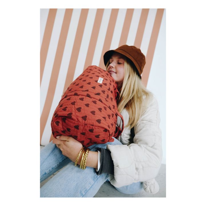 Heart Print Overnight Bag | Red- Product image n°5