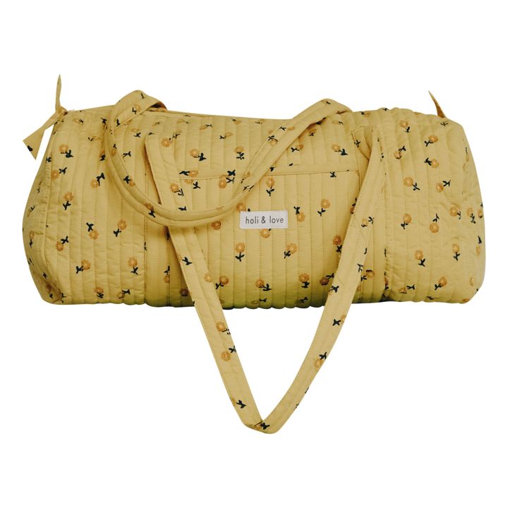 Flower Print Overnight Bag | Yellow- Product image n°0