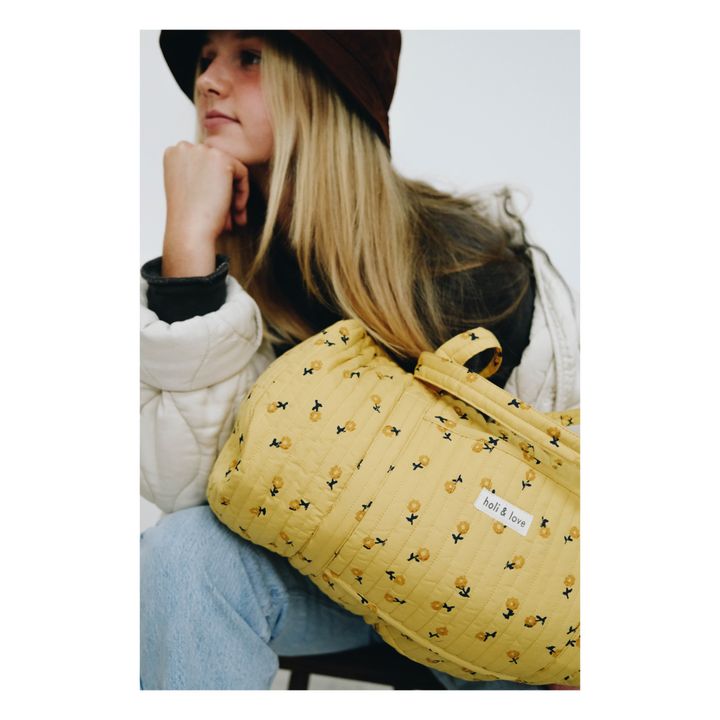 Flower Print Overnight Bag | Yellow- Product image n°1