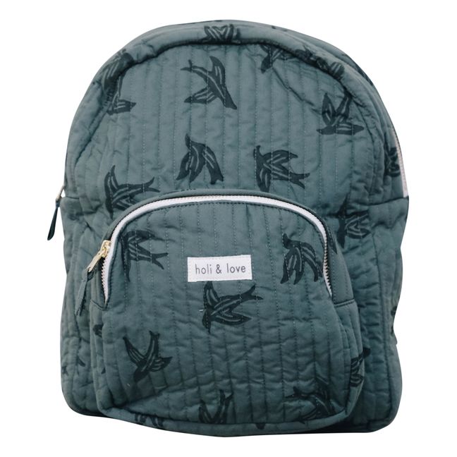 Bird Print Backpack | Verde