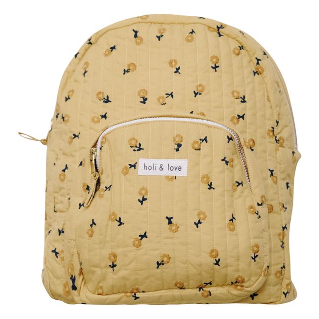 Flower Print Backpack | Yellow