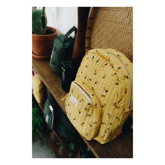 Flower Print Backpack | Yellow