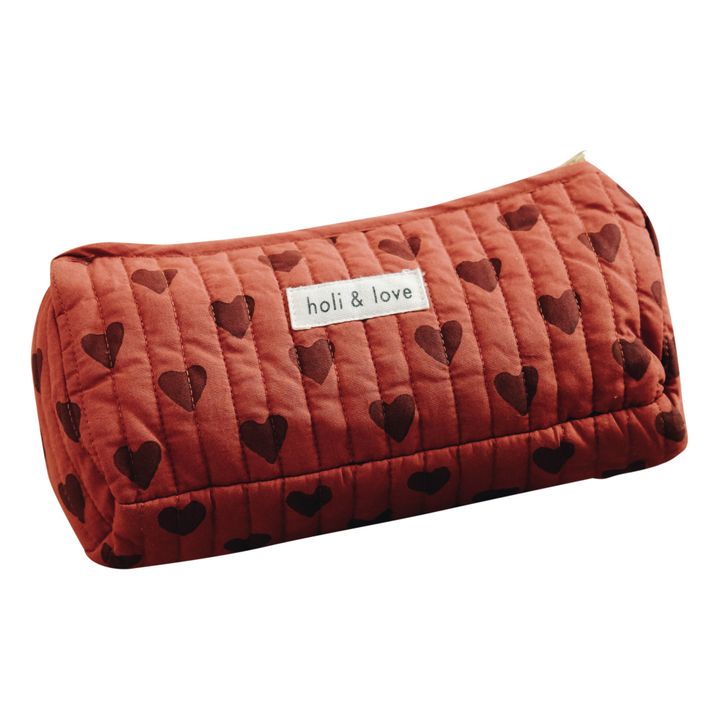 Heart Print Pouch | Red- Product image n°0