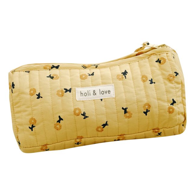 Flower Print Pouch | Yellow