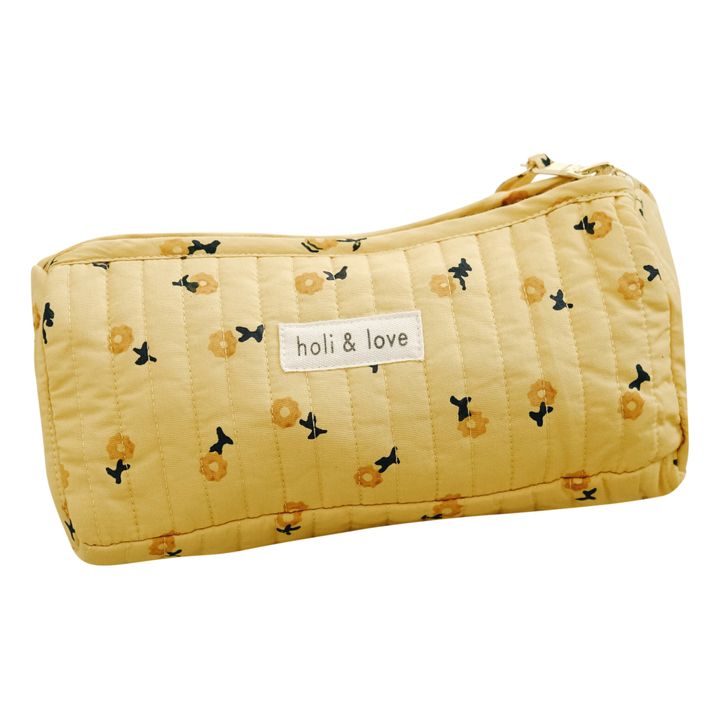 Flower Print Pouch | Yellow- Product image n°0