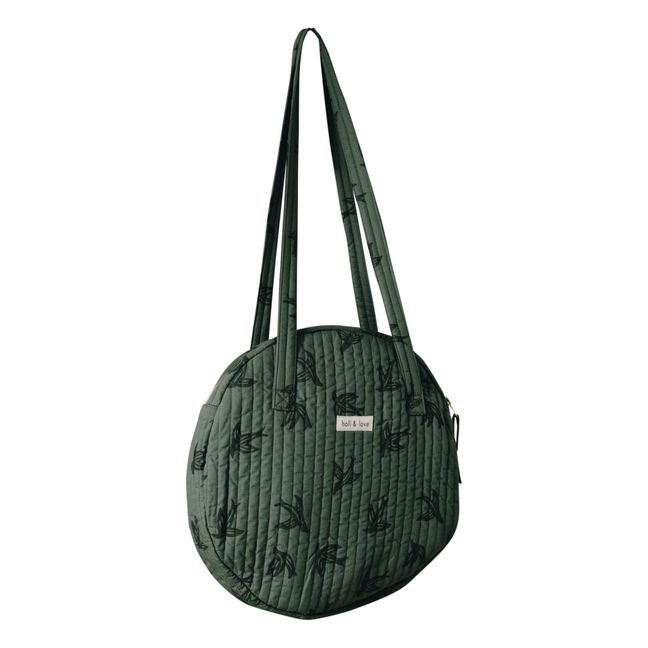 Bird Print Shoulder Bag | Verde